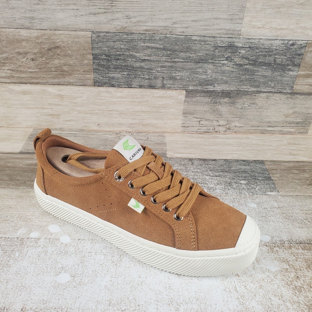 Cariuma OCA Low Shoes Mens‎ 8 / Womens 9.5 Running Camel Suede Lace Up Sneakers